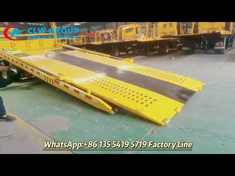 New Type ISUZU  5Tons Full Landing double deck flatbed tow truck with hydraulic platform