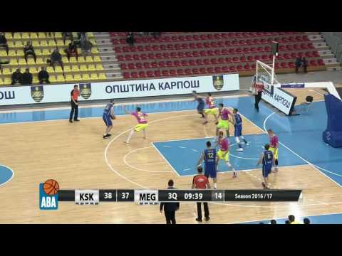 ABA Liga 2016/17 highlights, Round 13: Karpoš Sokoli - Mega Leks  (10.12.2016)