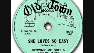 BROWNIE McGHEE + SONNY TERRY  She Loves So Easy  1960
