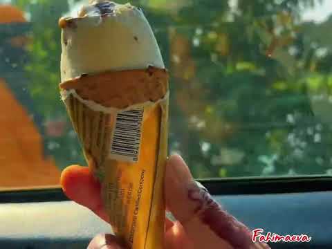 Eating ice cream on journey is much more fun ⁠❤️