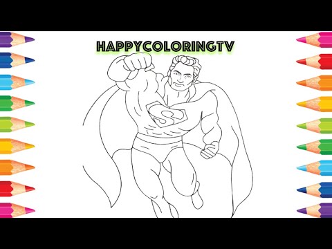 Unlock The Secrets of Coloring Superman! / See How We Colored Superman! /  HappyColoringTV