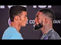 MICHEL RIVERA STEPS TO FRANK MARTIN! LOOKS HIM UP & DOWN IN INTENSE FIRST FACE OFF!