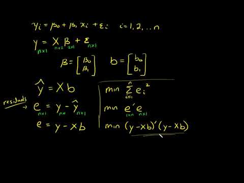 Least Square Estimators Development using Matrices