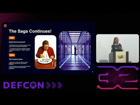 DEF CON 32 - The Immortal Retrofuturism of Mainframes and How to Keep Them Safe- Michelle Eggers