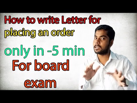 how to write Letter For Placing an Order || Important Letter For Board Exam Class-10th , 11th , 12th