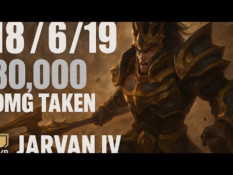 MVP JUNGLE TANK: 18 KILLS & 80,000 Damage Taken! (Jarvan IV Carry)