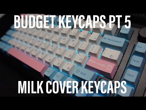 Budget Keycaps Good? $35 Milk Keycaps Closer Look! GMMK Pro Boba U4T PE Foam Clear Tape Holee Mod