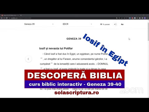 Descopera Biblia - curs biblic interactiv - Geneza cap. 39-40 Viața lui Iosif în Egipt