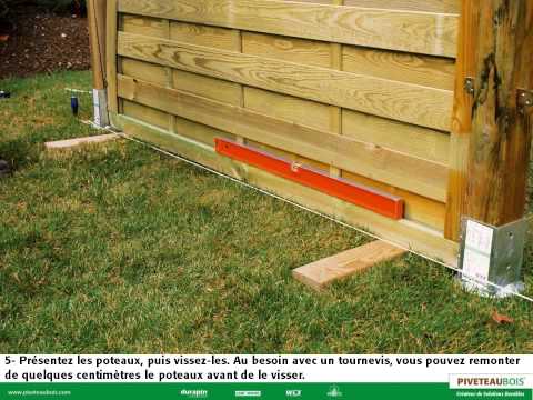 comment poser des brise vue en bois