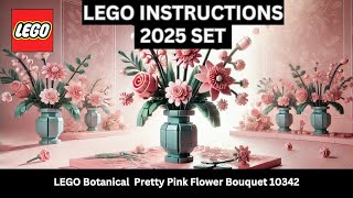 LEGO INSTRUCTIONS: Build the STUNNING LEGO Botanicals Pink Flower Bouquet 10342 – Adult Home Decor
