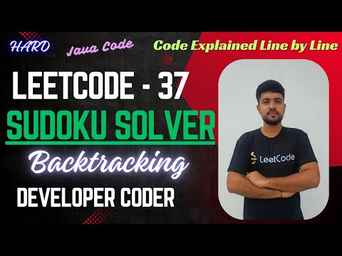 Sudoku Solver Leetcode 37 Backtracking Hard Java Code Developer Coder