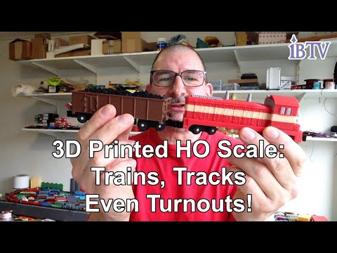 HO 3D Printed Train Set - Cars, Tracks, Couplers Even Working Turnouts! All 3D Printed!
