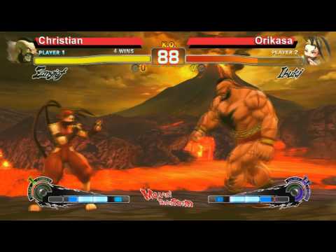 Christian (Zangief) vs Orikasa (Ibuki/ChunLi) - SSF4AE Singles - Marvel Throwdown @ LANCouver 2011