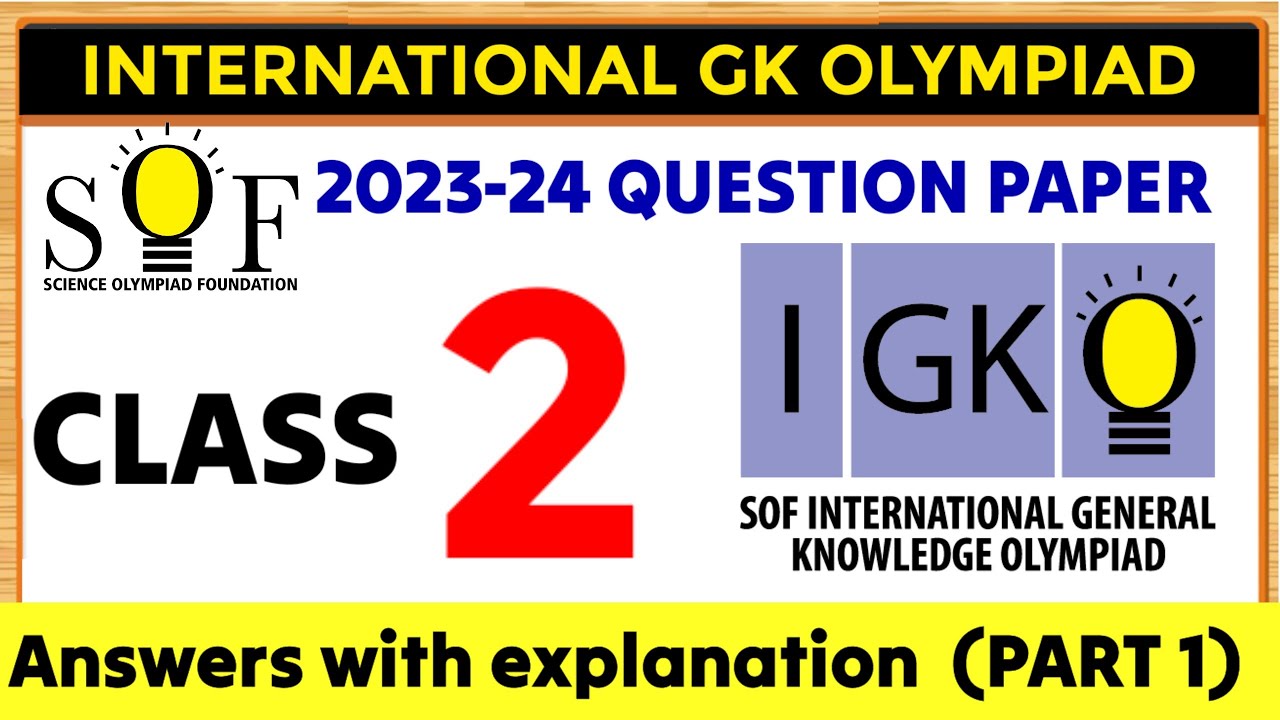 GK Olympiad class 2 | SOF IGKO CLASS 2 | IGKO OLYMPIAD CLASS 2 | IGKO 2023-24 class 2 |#gk #olympiad