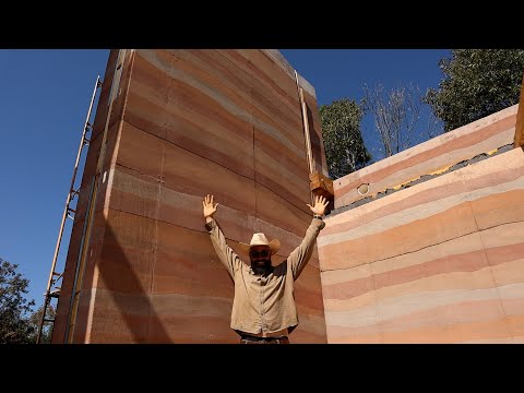 Reveal of Our First Very Tall Rammed Earth Wall - Vlog 82