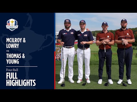 McIlroy & Lowry vs Thomas & Young | Saturday Four-Balls | Full Highlights | 2025 Ryder Cup