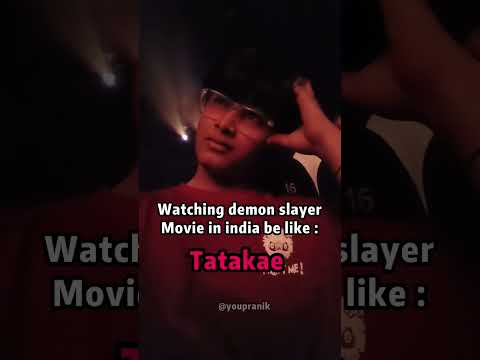 watching demon slayer movie in cinema halls #anime #weeb