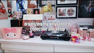 organizing my vinyl and cd setup and collection 💿🎵