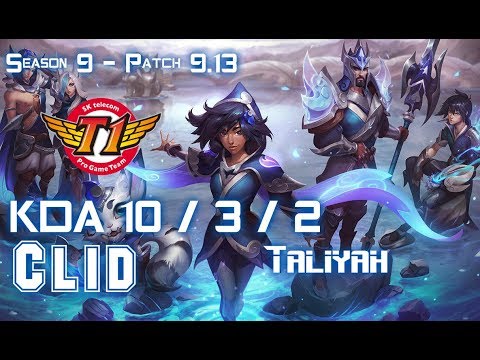 SKT T1 Clid TALIYAH vs LEE SIN Jungle - Patch 9.13 KR Ranked