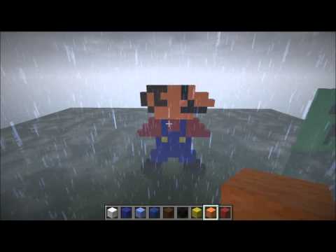 Minecraft Pixel Art EP 4 Building 8 Bit Mario [Inspired By A Friend]