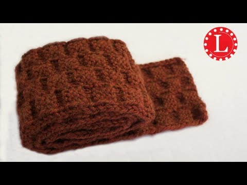 LOOM KNIT SCARF Round Loom (Basket Weave Stitch Pattern) Step by Step