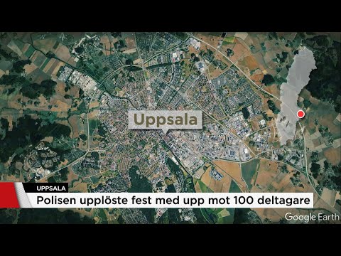 Polis upplöste fest med uppåt 100 personer i Uppsala i natt - Nyheterna (TV4)