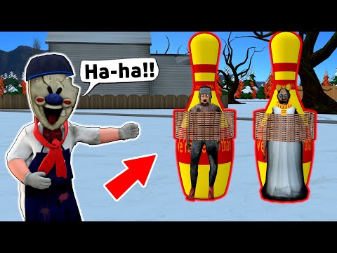 Granny, Ice Scream, Grandpa vs huge bowling alley - funny horror school animation (p.103)