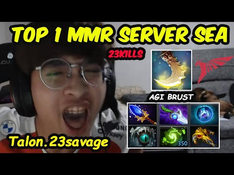 Talon 23savage Slark 12K MMR Beast Carry AGI BRUST No mercy Right Click Dota 2 pro Gameplay