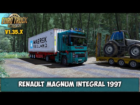 Euro Truck Simulator 2 [1.35]  Mod Renault Magnum Integral + DLC Cabin