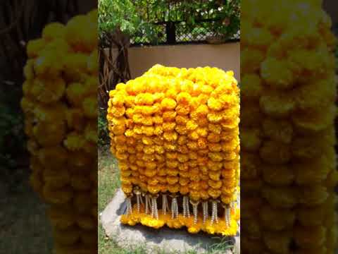 Artificial Marigold Flower Strings With Beads