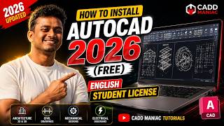 FREE AUTOCAD 2026 DOWNLOAD AND INSTALL || STUDENT LICENSE