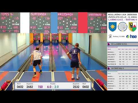 LIGA ZVEZA OTS CELJE / 12. KROG / KK LJUBNO G.K.E. - KK ŠOŠTANJ II / 3.2.2026 - Video 1/2