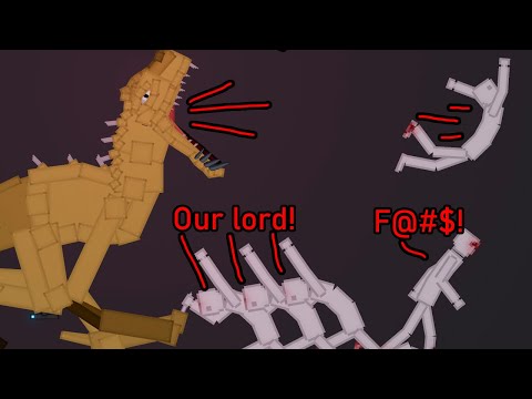 GOLDEN Dragon Atacks people (or defend?) in people playground