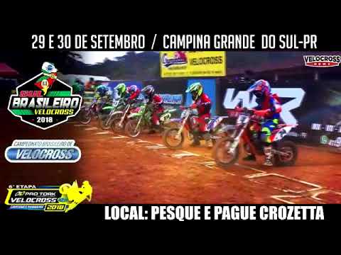 Sul Brasileiro de Velocross 2018 dias 29 e 30 de Setembro Campina Grande  PR