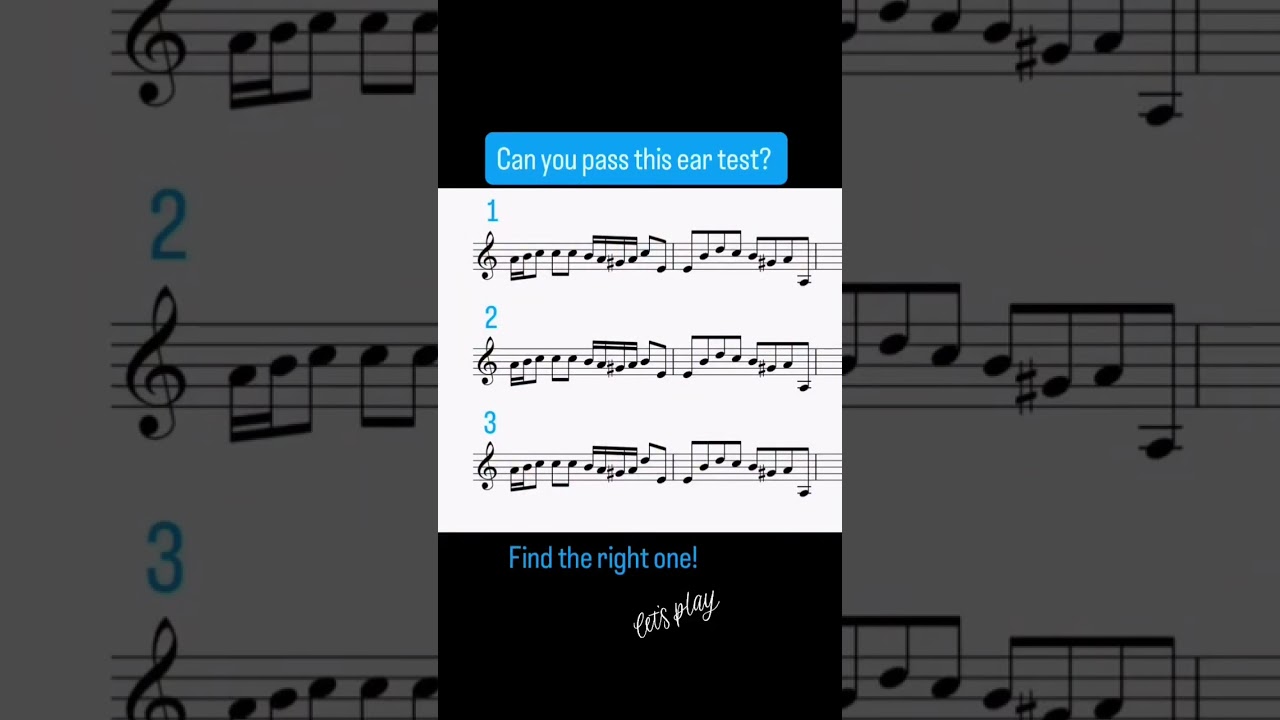 Can you pass this ear test?