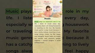 Music in My Life 🎵 | Simple English Speaking Practice for Beginners #learnenglish #englishpractice