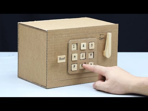 Build a Safe with Combination Number Lock from Cardboard
