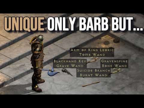 Unique Items Only Barbarian | D2R HC 1 to Hell