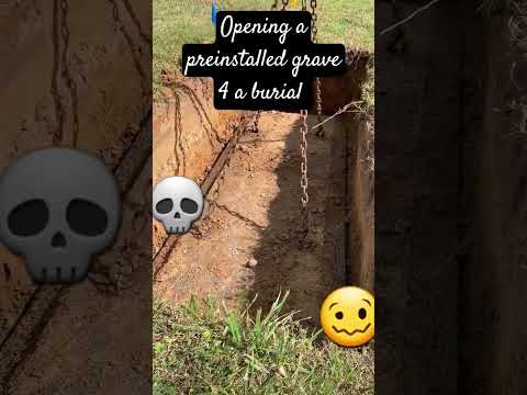Opening a (preinstalled) grave. #shortsvideo #shortvideo #grave #scary #scarystories #digging