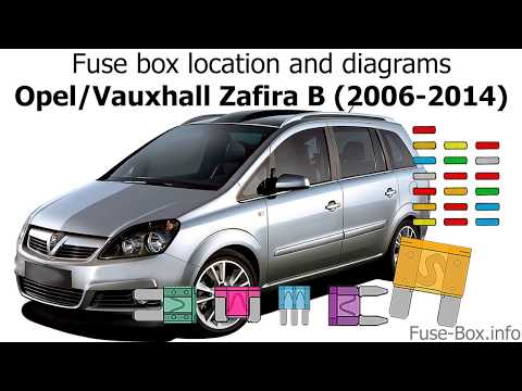 Fuse box location and diagrams: Opel / Vauxhall Zafira B (2006-2014)