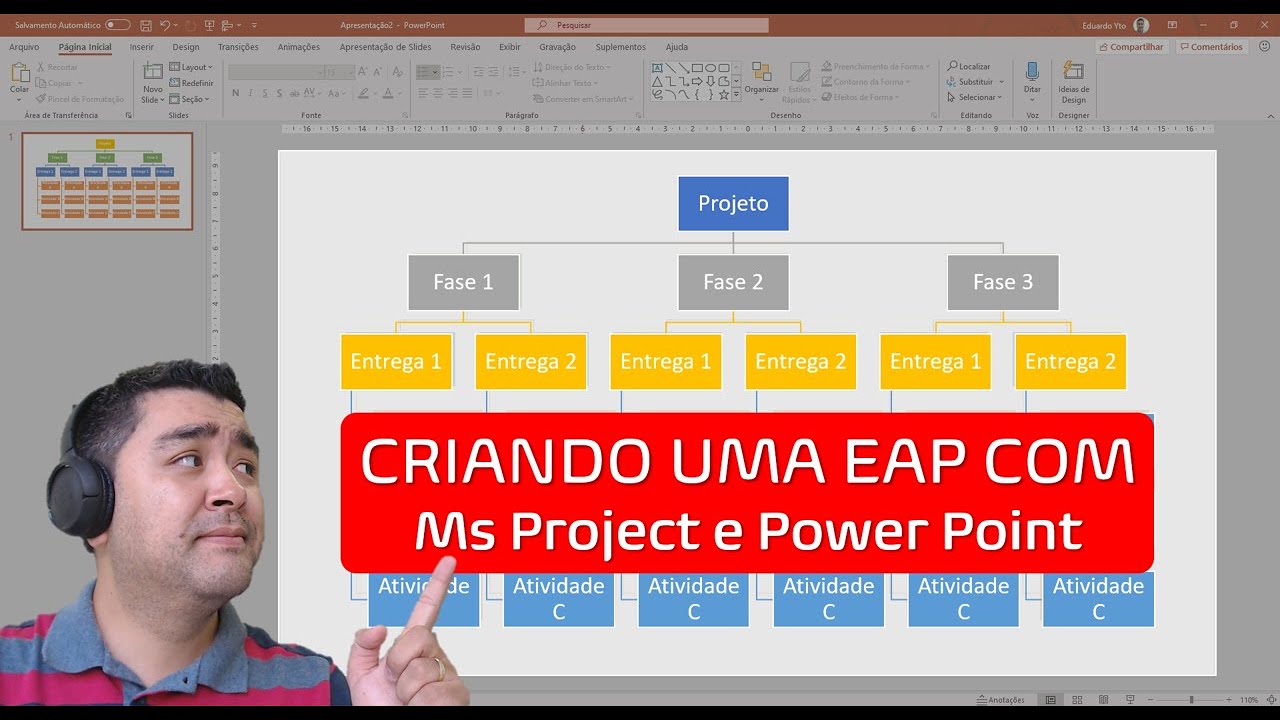 Criando uma EAP Gráfica no PowerPoint