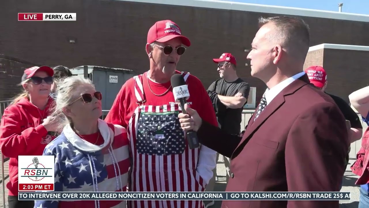 “He gives up everything to fight for us every day and every night" - Trump Rally in Perry, GA