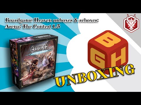 Board Game Heaven Unboxing & Reboxing 173: Arena: The Contest 1.5 (Dragori Games)