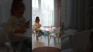 Dětský stolek Solli Gekko Kids. Cappuccino / Bílá