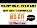 Mscit Exam Questions 2025 MS CIT FINAL EXAM DECEMBER 2025
