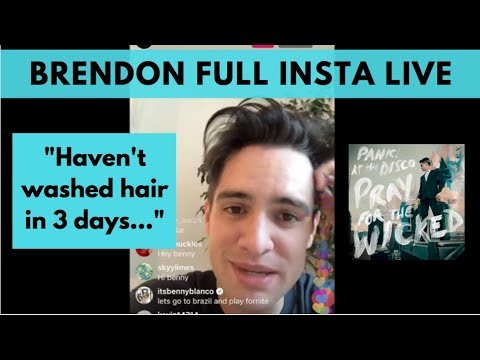 BRENDON URIE - FULL INSTA LIVESTREAM - 12/5/18 (Panic! at the Disco)