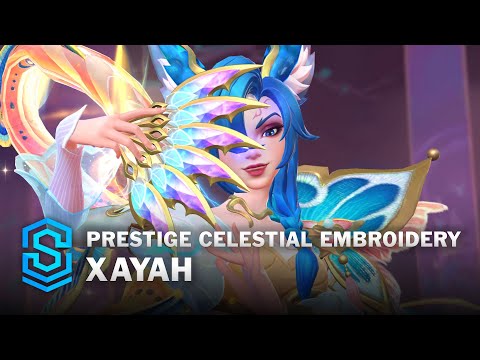 Prestige Select Celestial Embroidery Xayah Wild Rift Skin Spotlight