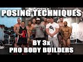 Body Building Posing Techniques - IFBB PRO BODY BUILDERS Sam Pearce, Chris Cormier & Aaron Polites
