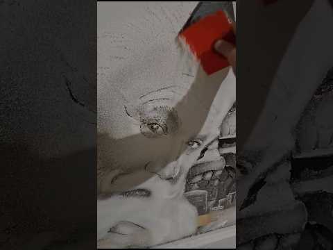 Part of a video titled How to clean a snow scene off your window #snowgraffiti ... - YouTube