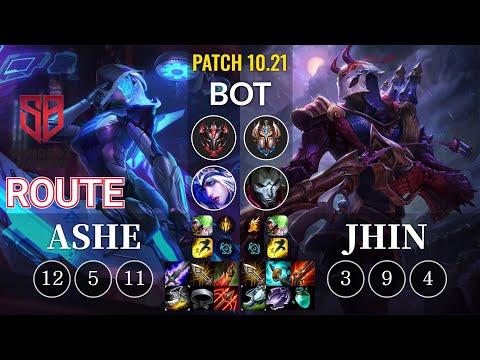 SB Route Ashe vs Jhin Bot - KR Patch 10.21